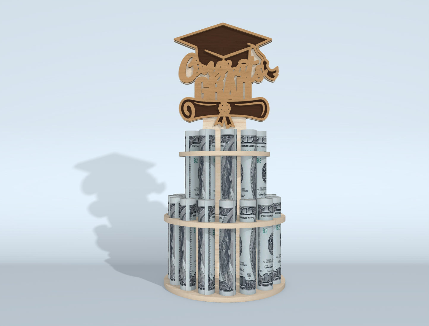 Graduation Money Cake SVG Bundle Laser Cut File for Glowforge and LightBurn