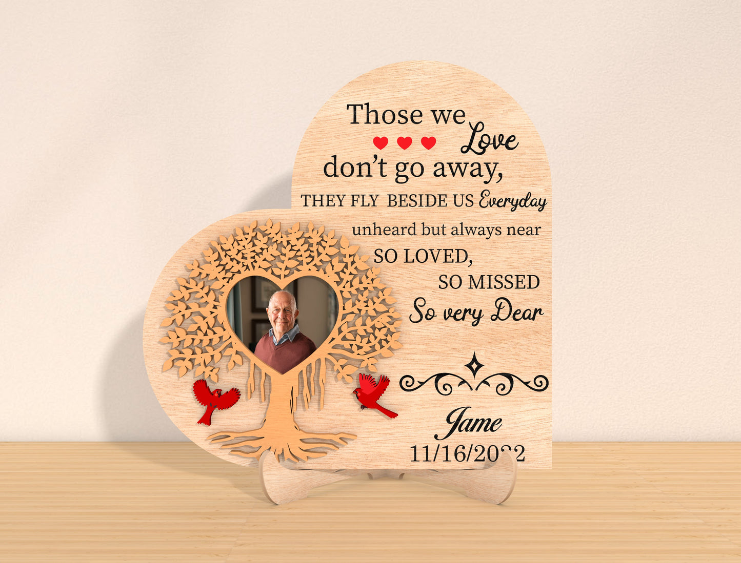 Memory Tree Memorial SVG Photo Frame Laser Cut File for Glowforge and LightBurn