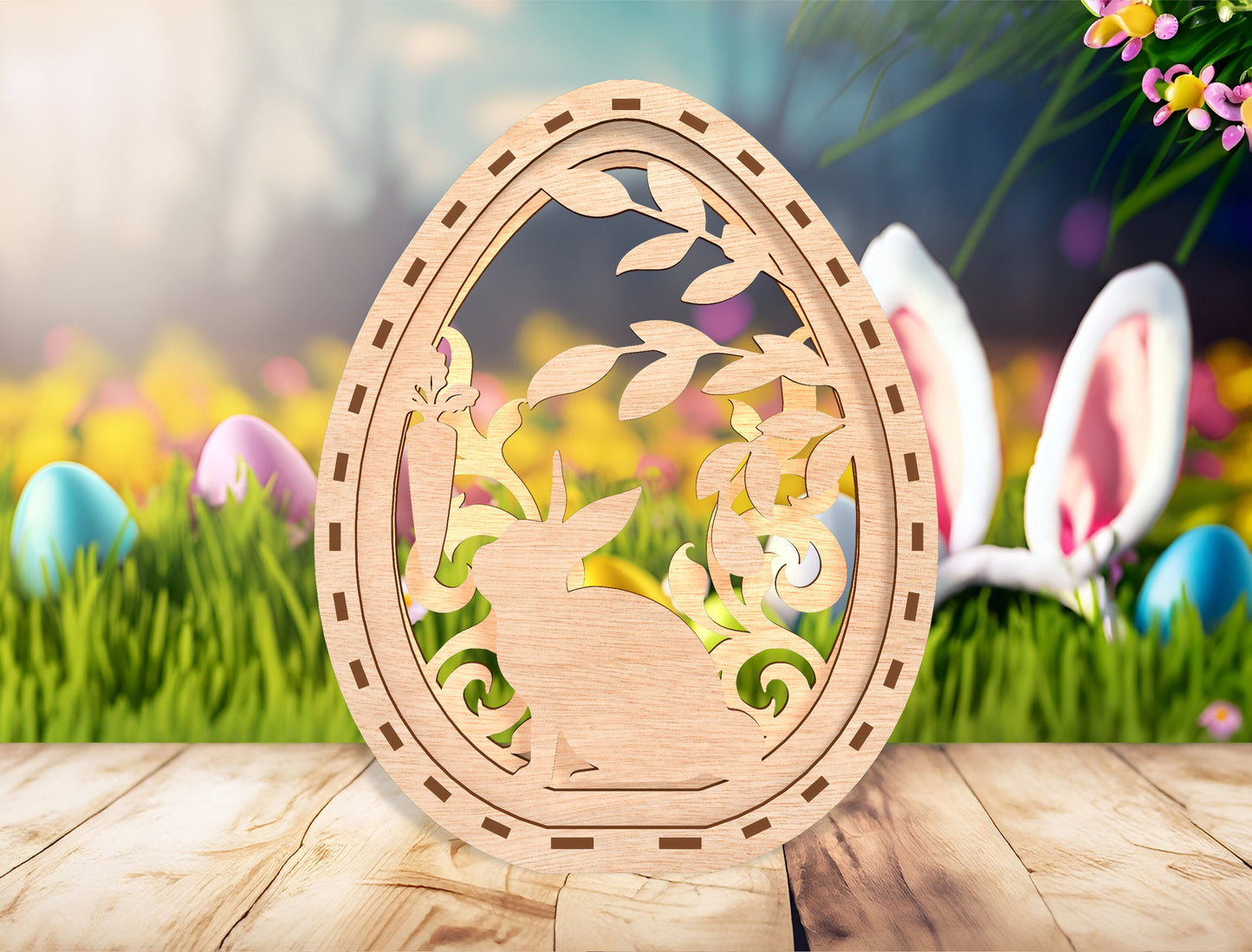 Easter Egg Floral Lantern SVG Spring Light Box for xTool and Glowforge