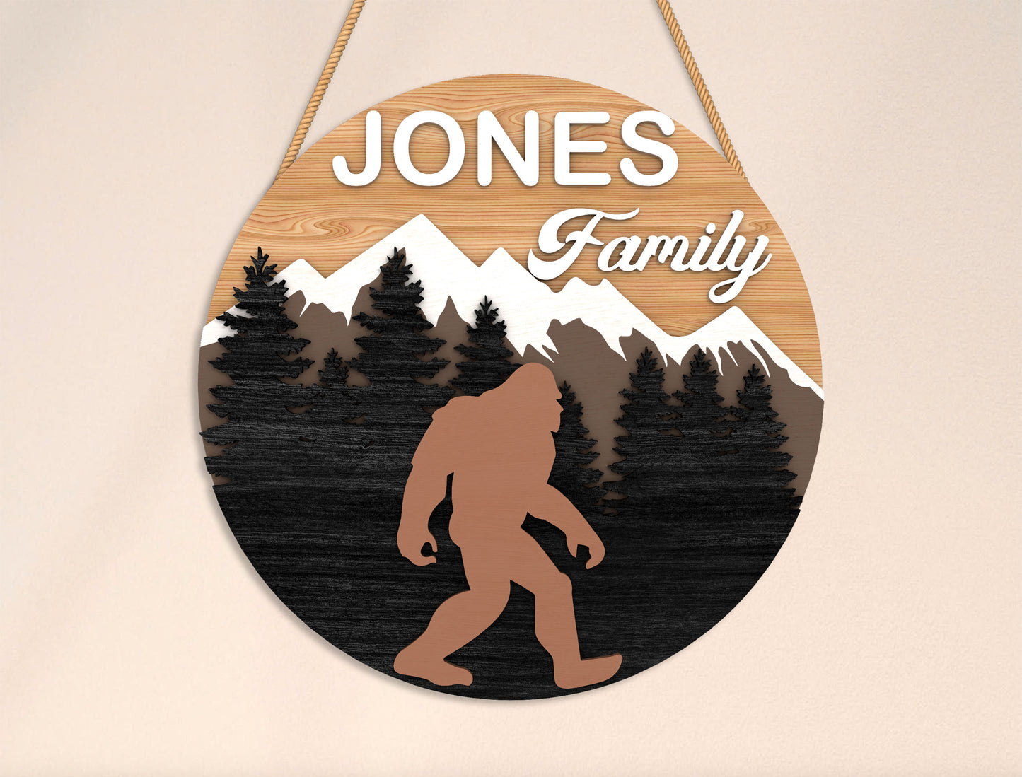 Family Name Sign SVG for Glowforge and xTool Laser Cut File