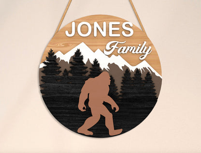 Family Name Sign SVG for Glowforge and xTool Laser Cut File