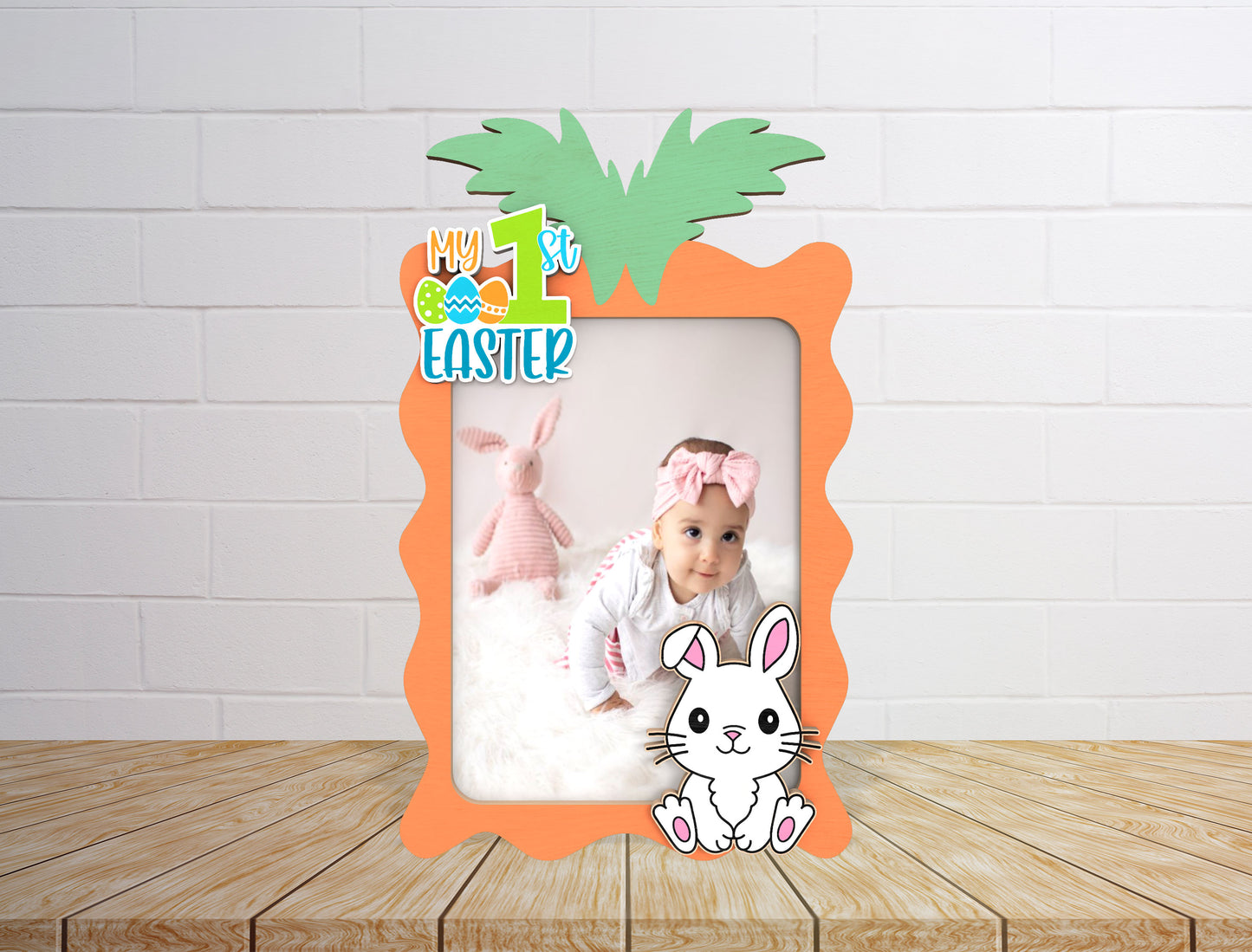 My First Easter Photo Frame SVG Bundle Baby Bunny for LightBurn and xTool