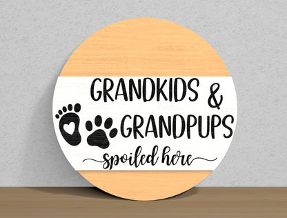 Grandma House Round Welcome Sign SVG Bundle for Glowforge and xTool