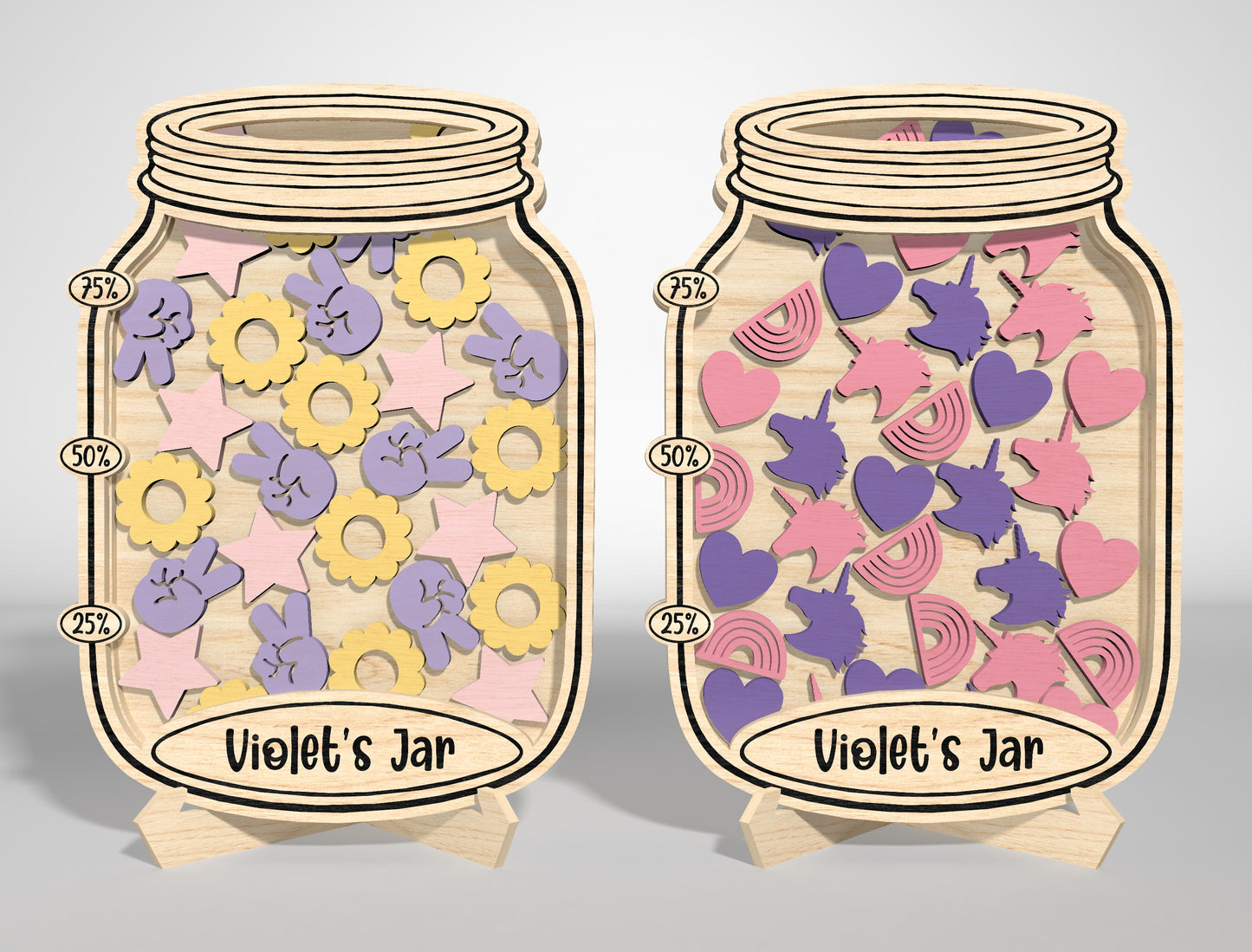 Magnetic Reward Jar SVG Laser Cut File for xTool and LightBurn