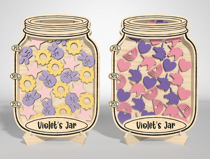 Magnetic Reward Jar SVG Laser Cut File for xTool and LightBurn