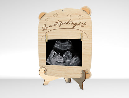 Personalized Baby Footprint Ultrasound Frame SVG Laser Cut File for Glowforge and LightBurn