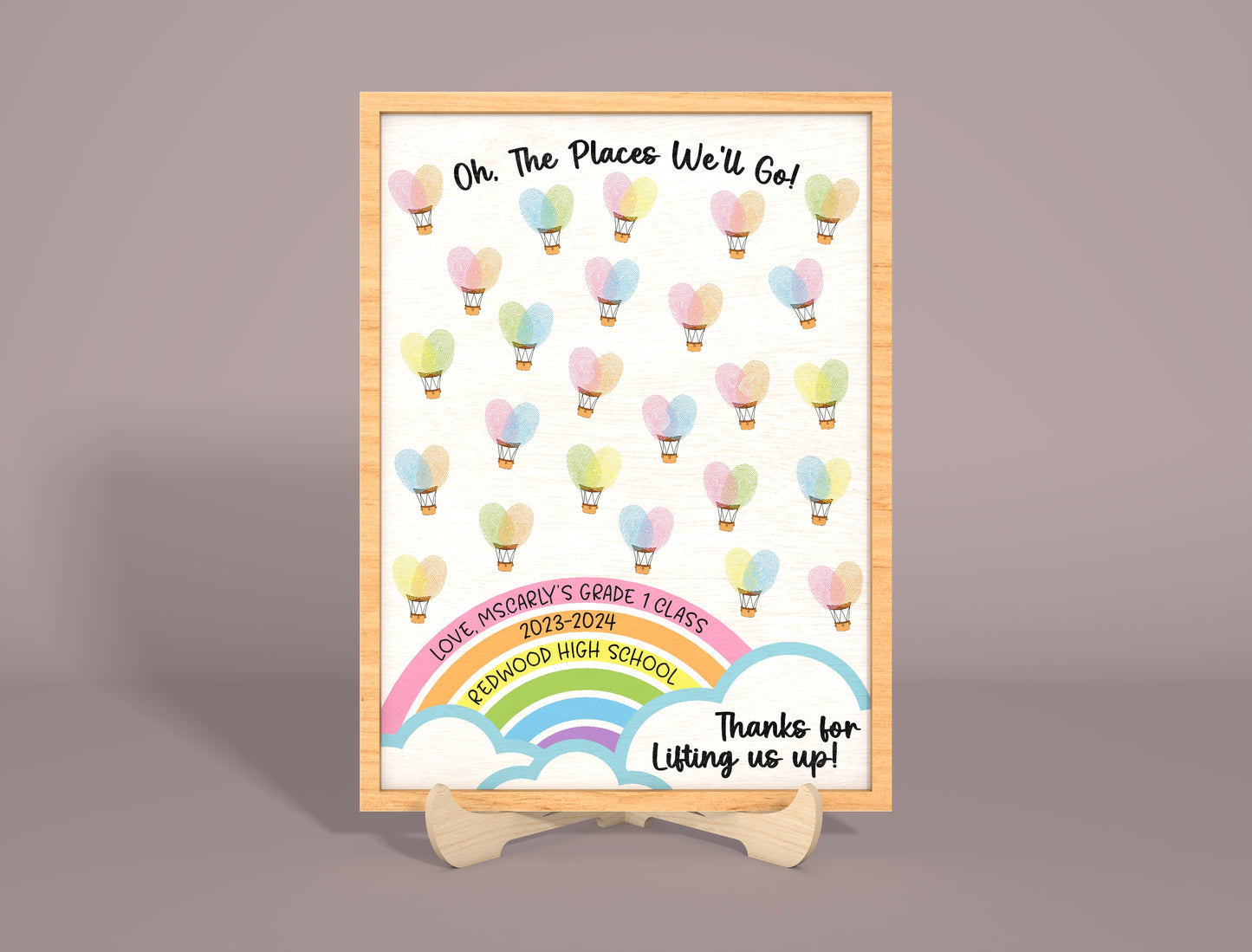 Teacher Handprint Keepsake Sign Laser Cut File SVG for LightBurn and Glowforge