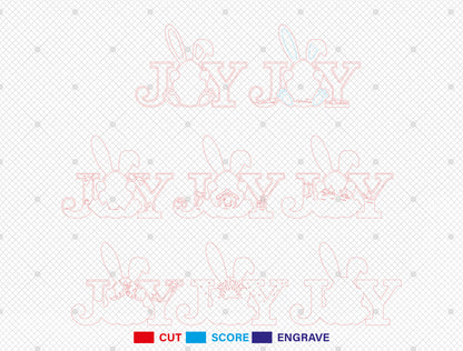 JOY Easter Bunny Multilayer Nativity Scene SVG for LightBurn and Glowforge