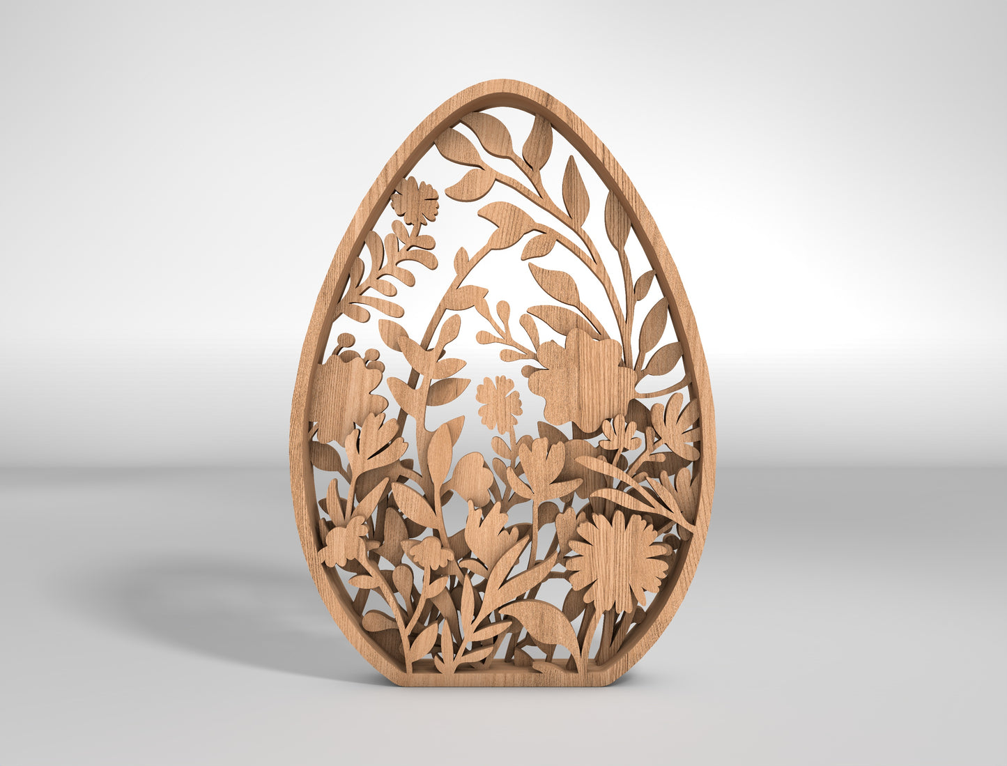 Floral Easter Egg Ornament Set SVG Spring 7 Designs for Glowforge and xTool