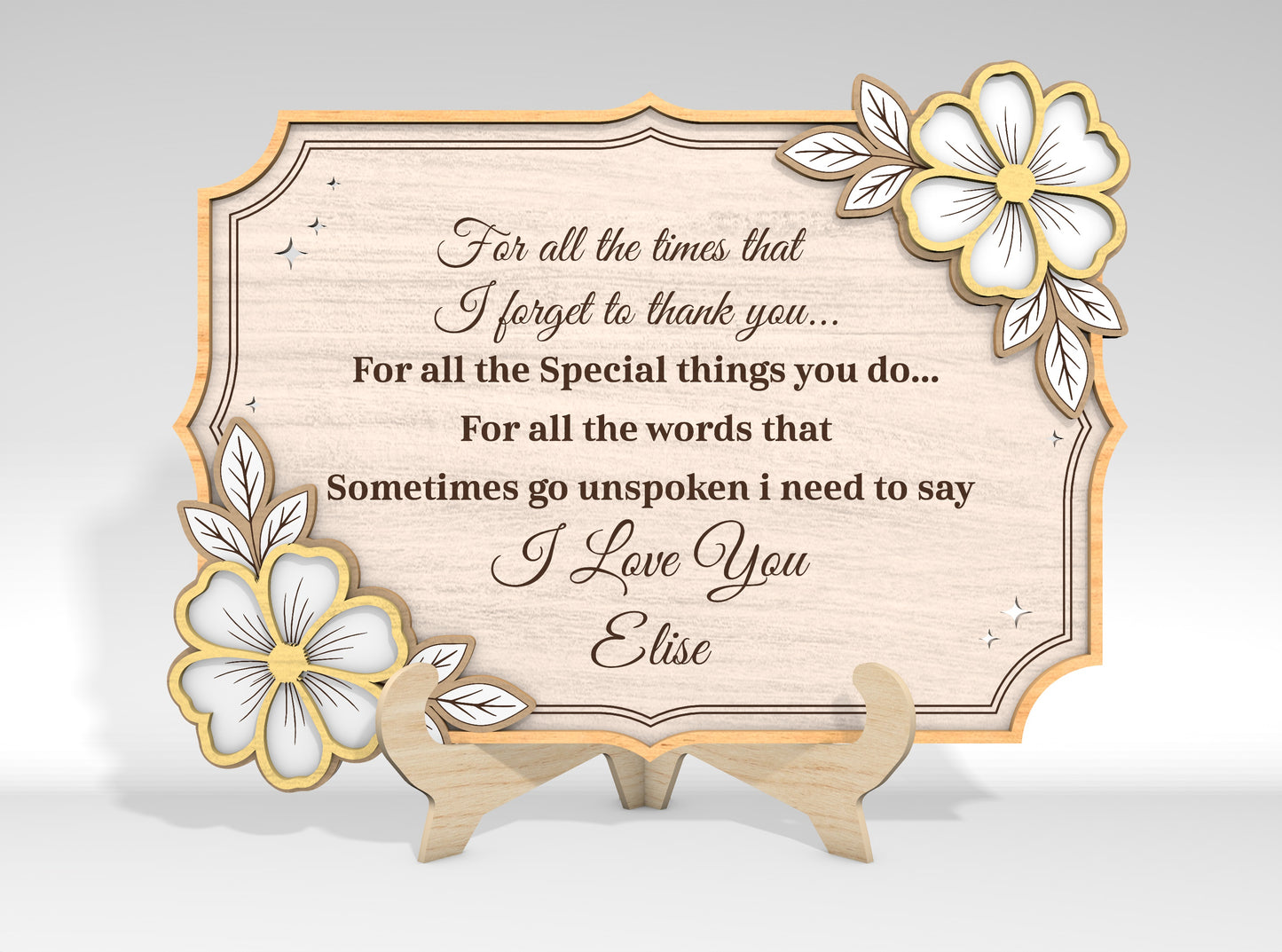 Mother's Day Quote Standing Sign SVG Bundle for LightBurn and xTool