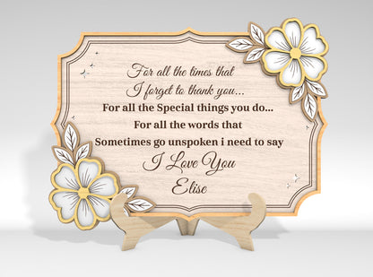 Mother's Day Quote Standing Sign SVG Bundle for LightBurn and xTool