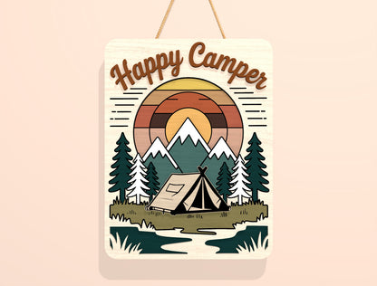 Personalized Campsite Door Sign SVG Bundle for Glowforge and xTool