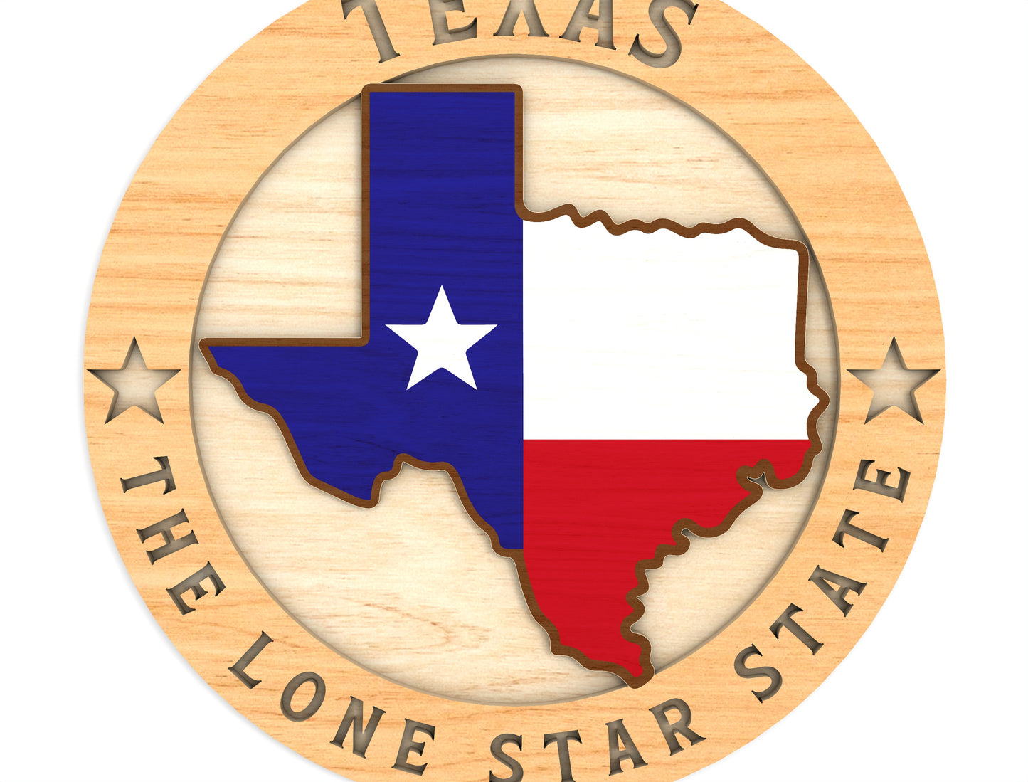Texas Lone Star State Sign SVG for Glowforge and xTool Laser Cut