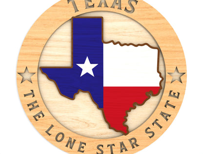 Texas Lone Star State Sign SVG for Glowforge and xTool Laser Cut