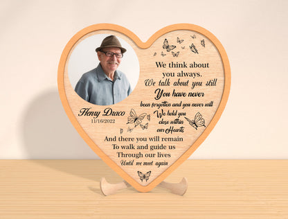 Heart Photo Memorial Plaque SVG Laser Cut File for xTool