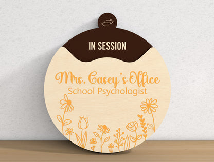 Personalized Teacher Office Door Sign SVG Laser Cut File for xTool and Glowforge