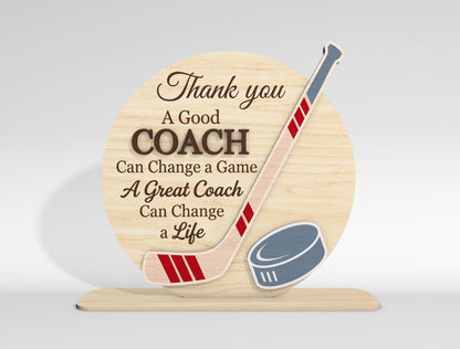 Thank You Coach Sign SVG Bundle for Glowforge and LightBurn