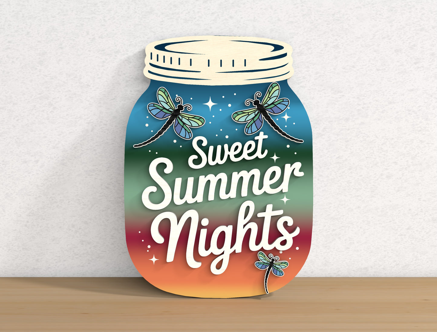Mason Jar Hello Summer SVG Bundle with 13 Seasonal Door Hangers
