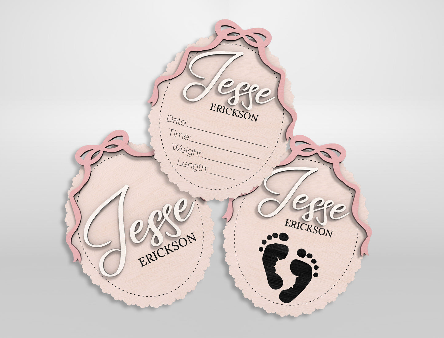 Personalized Baby Birth Stat SVG for xTool and Glowforge