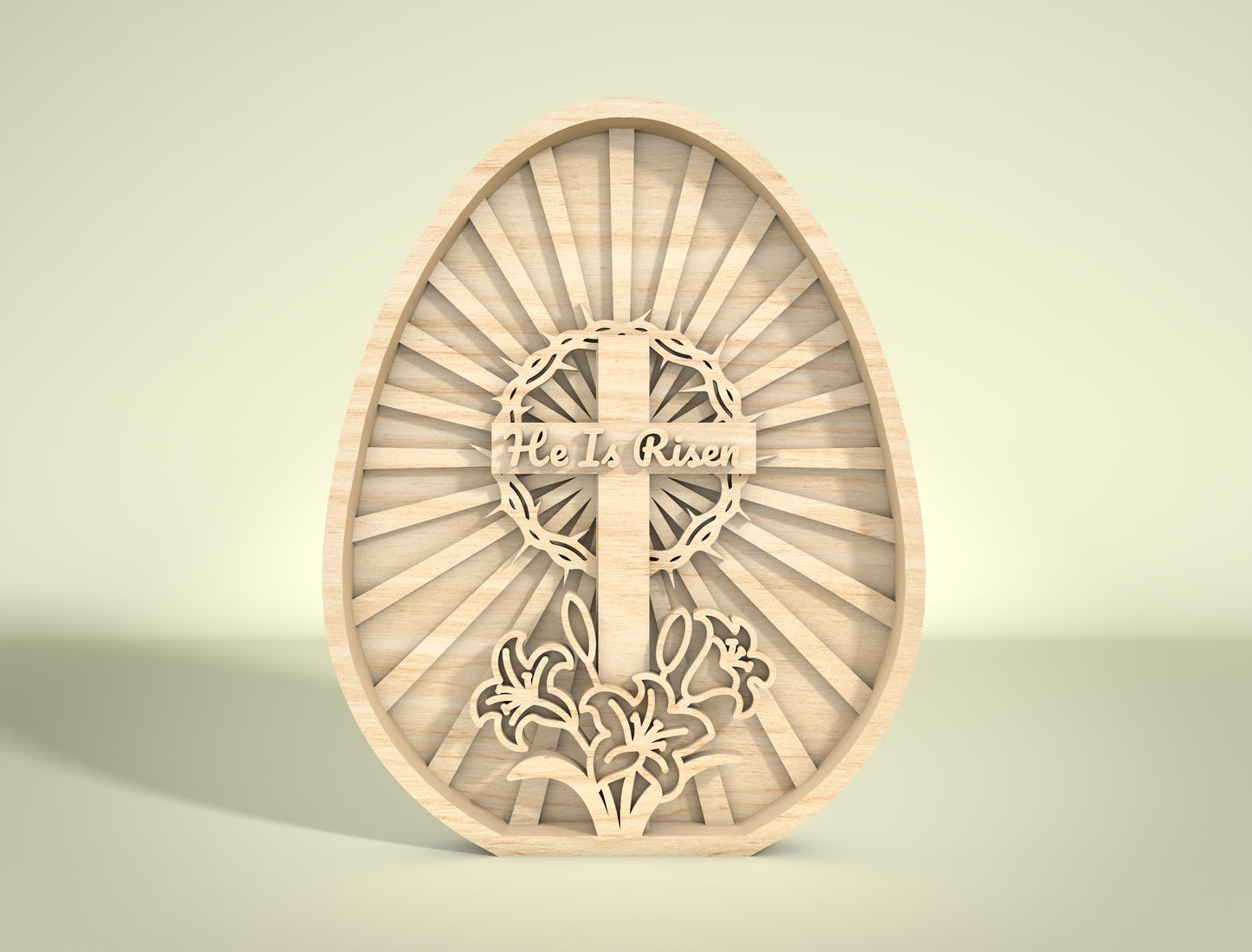 Multilayer Easter Egg SVG Bundle Christian Egg Scene for LightBurn