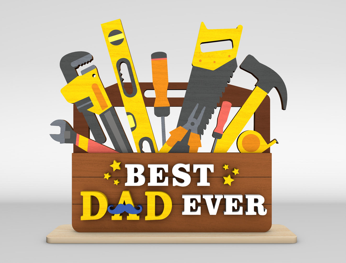 Father's Day Table Decor Sign SVG Laser Cut File for Glowforge and xTool