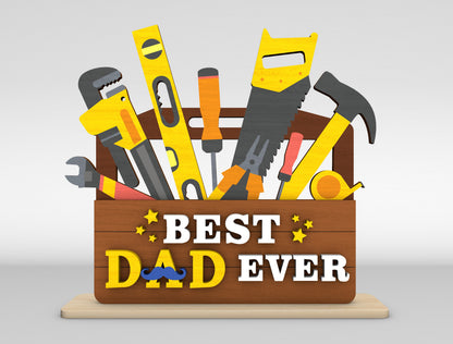 Father's Day Table Decor Sign SVG Laser Cut File for Glowforge and xTool