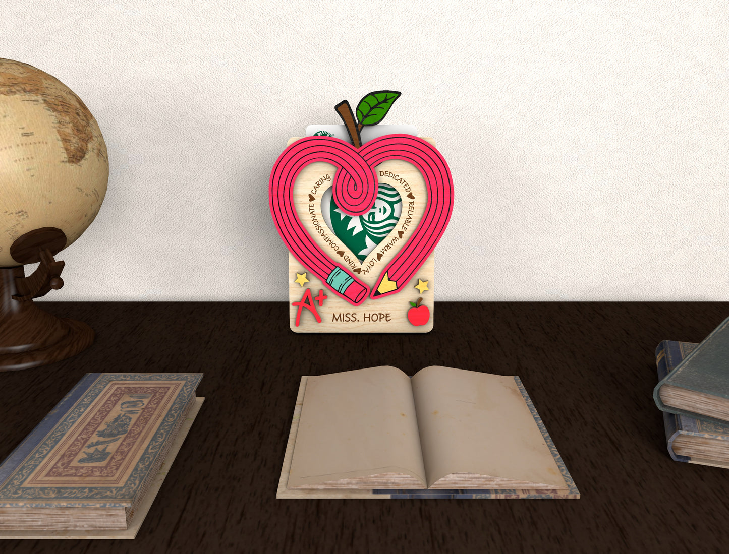 Teacher Gift Card Holder SVG Bundle for xTool and Glowforge