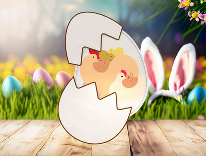 Easter Egg Decor SVG Cute Easter Wooden Tabletop for Glowforge and xTool