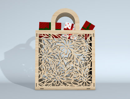 Gift Bag SVG Bundle for Glowforge xTool Laser Cut Gift Box File