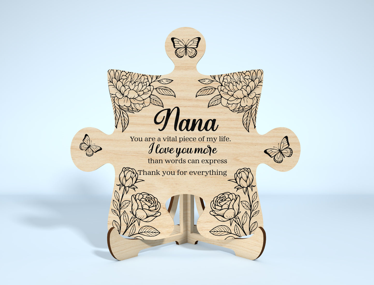 Mom Puzzle Piece Sign SVG Bundle 8 Designs for Glowforge and xTool