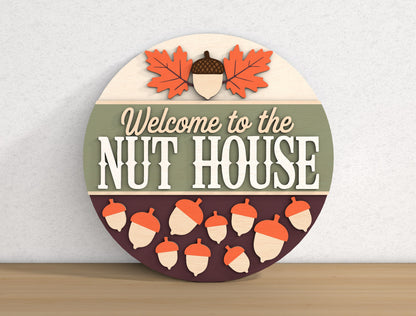 Fall Round Signs SVG Bundle for Glowforge xTool LightBurn 9 Designs