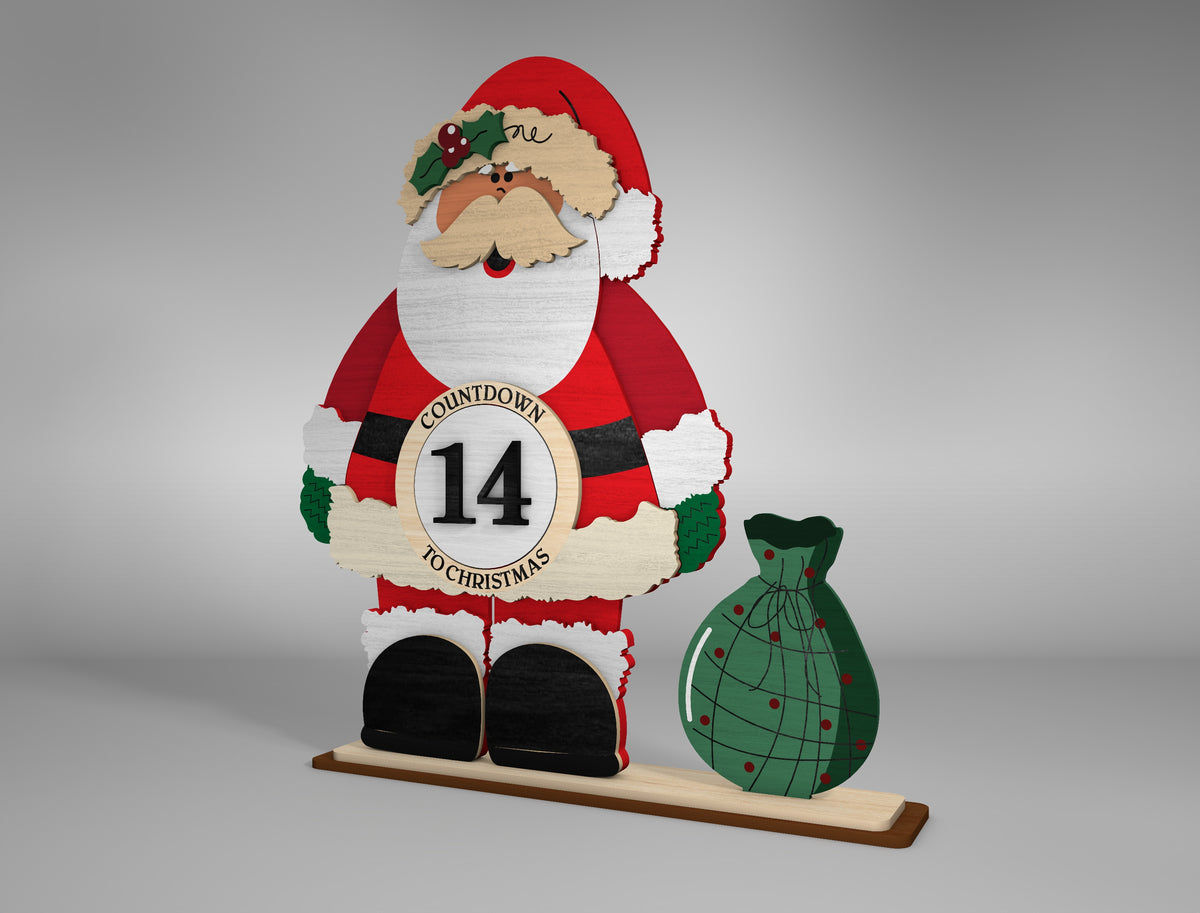 Standing Countdown Santa SVG 5