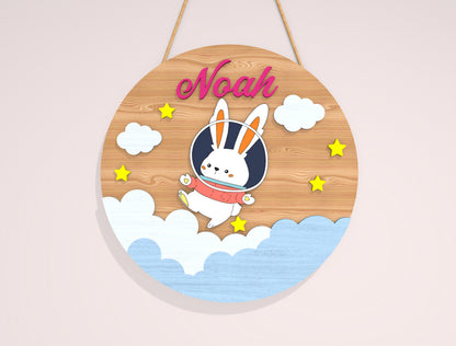 Personalized Space Animal Name Sign SVG Bundle for Glowforge and xTool