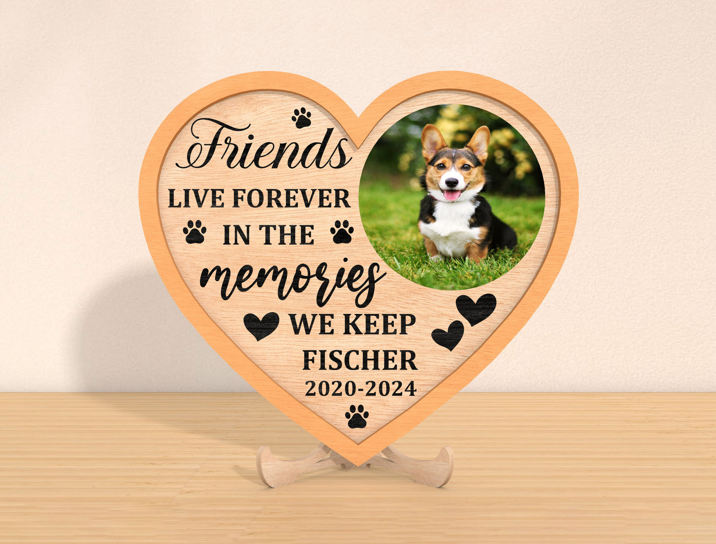 Heart Pet Memorial SVG Bundle Photo Frame for Glowforge and xTool