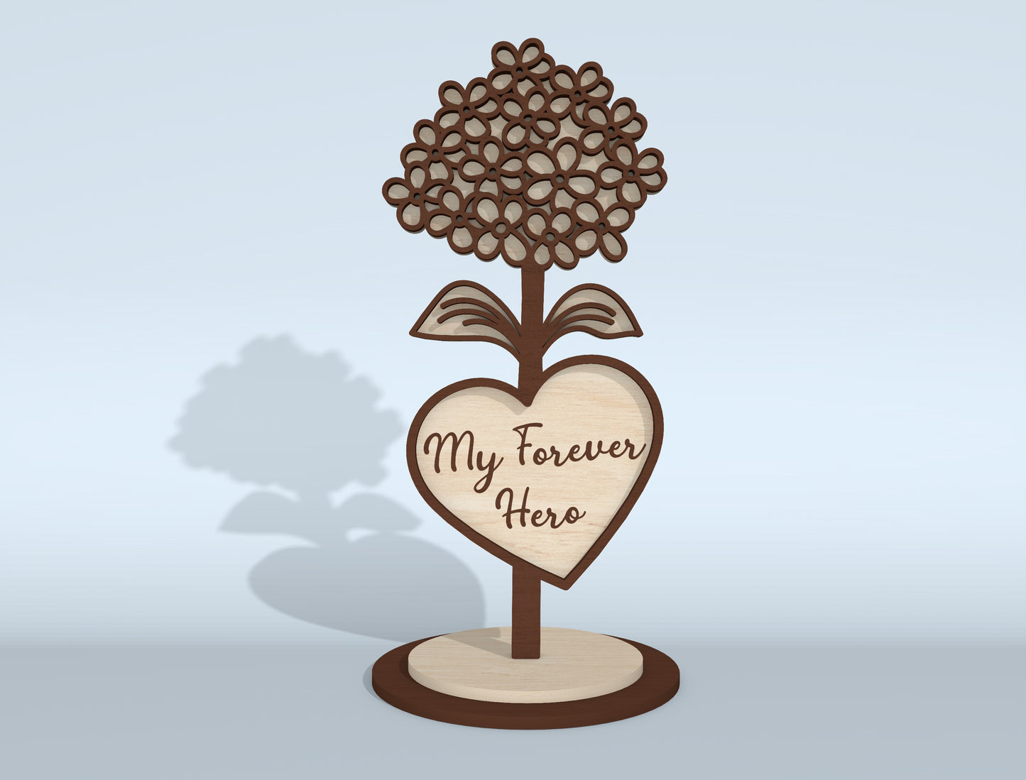 Mother's Day Flower Heart Sign SVG Bundle 16 Designs for LightBurn