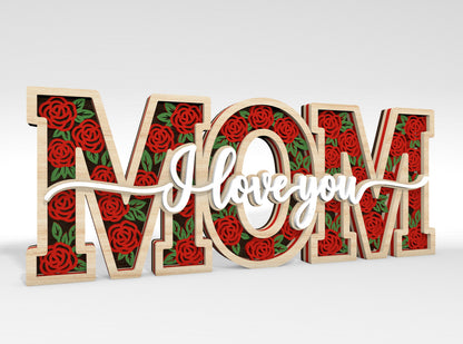 Multilayer I Love You Word Art SVG Bundle for Glowforge and xTool