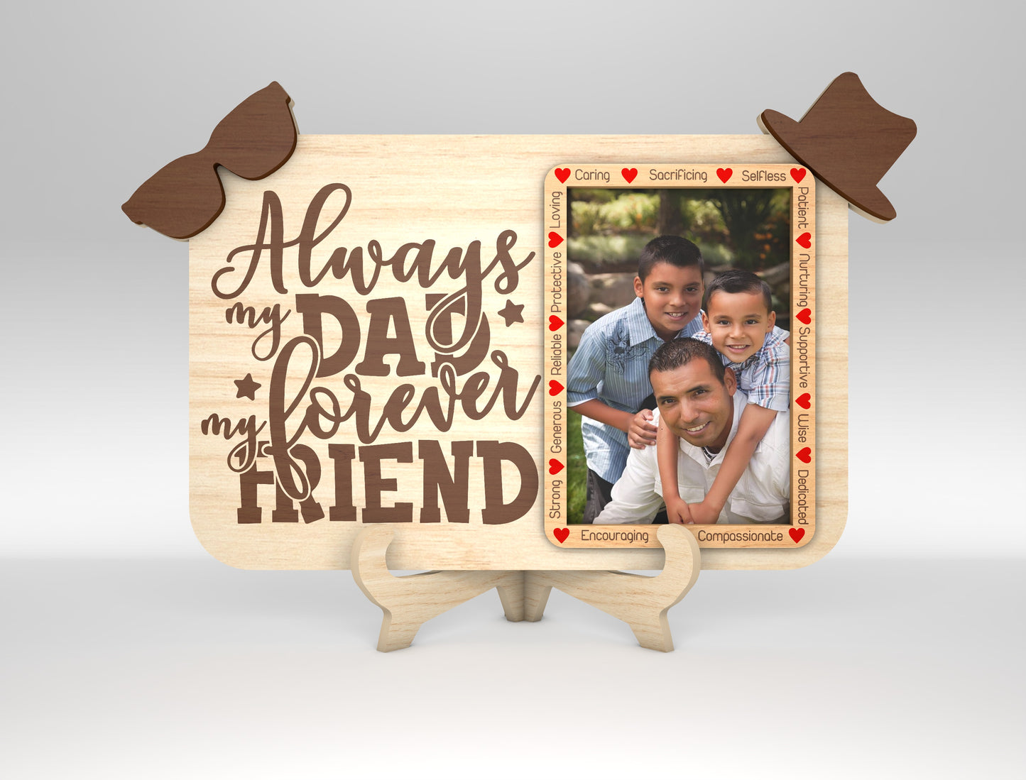 Best Father Photo Frame Sign SVG Laser Cut File for xTool and LightBurn