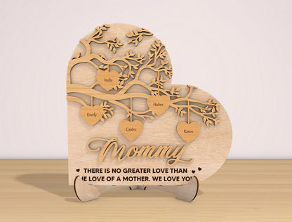Mom Tree Heart Sign SVG Bundle Mommy Quote for xTool and LightBurn