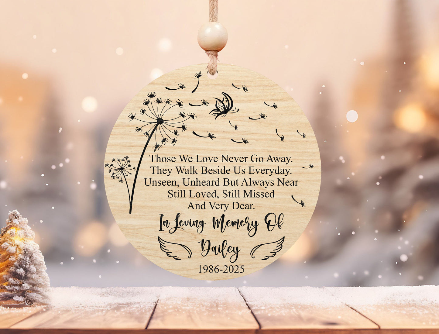 Angel Wing Memorial Ornament SVG Laser Cut File for Glowforge