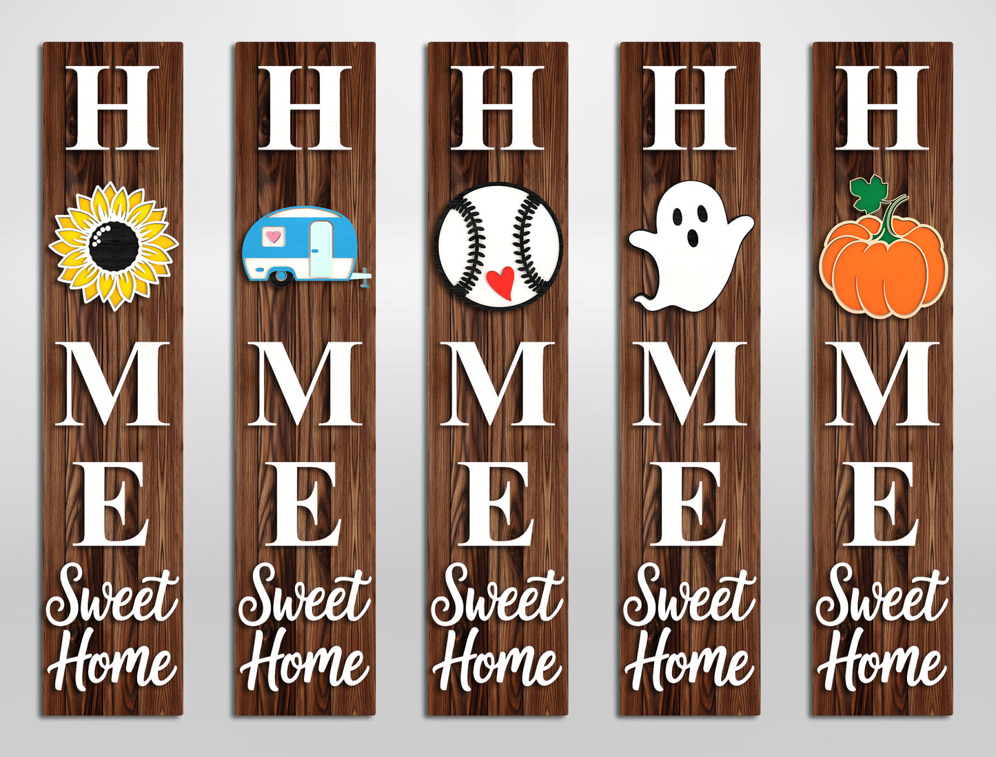 Home Sweet Home Interchangeable Sign SVG Bundle for Glowforge and xTool