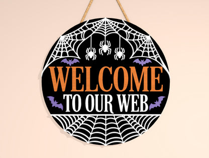 Halloween Round Door Hanger SVG Bundle for Glowforge xTool LightBurn 6 Designs