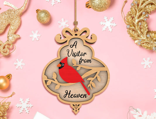 Ornate Cardinal Memorial Ornament SVG Set for xTool and Glowforge