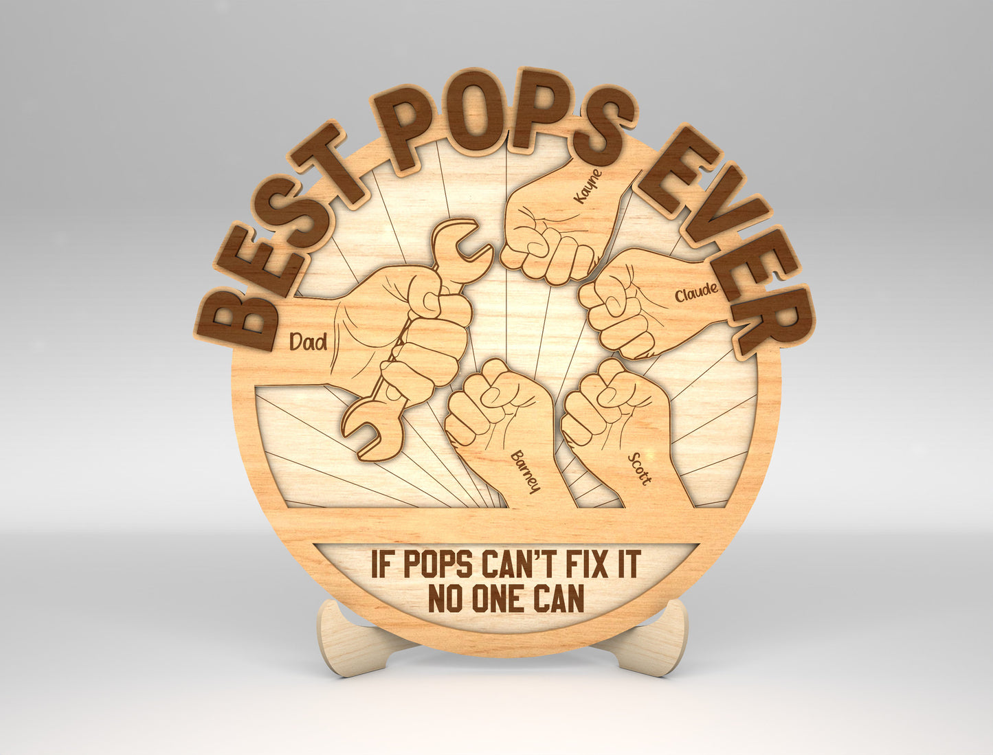 If Dad Can't Fix It Sign SVG Laser Cut File for Glowforge and LightBurn