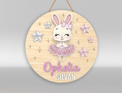 Personalized Cute Woodland Animal Nursery Sign SVG for xTool and Glowforge