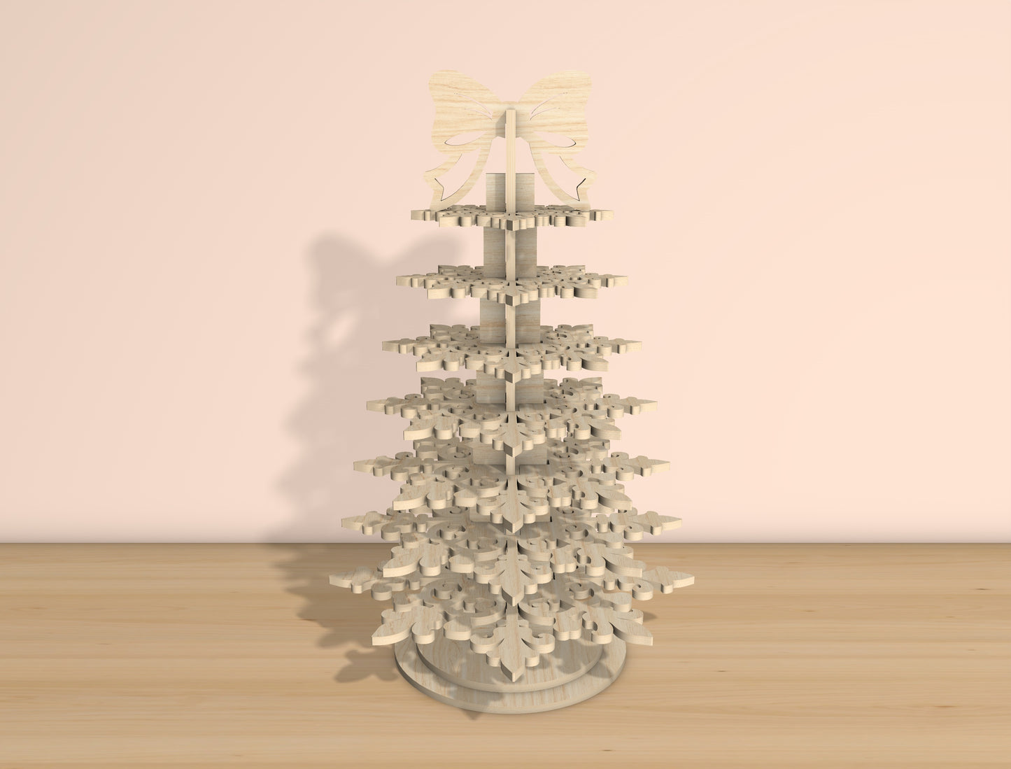 3D Snowflake Christmas Tree Laser Cut File | Ready to Cut | Glowforge, xTool, LightBurn, etc.