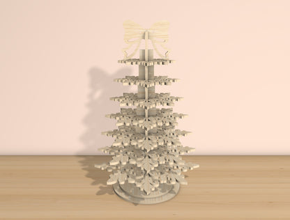 3D Snowflake Christmas Tree Laser Cut File | Ready to Cut | Glowforge, xTool, LightBurn, etc.