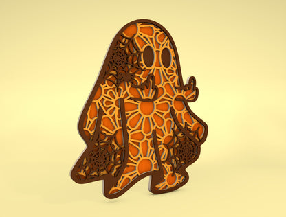 Pumpkin Ghost Multilayer SVG Bundle 3 Designs for xTool LightBurn