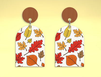 Fall Arch Earring SVG Bundle for Glowforge xTool LightBurn 5 Designs