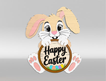 Happy Easter Bunny and Friends Bundle SVG 6 Designs for LightBurn and xTool