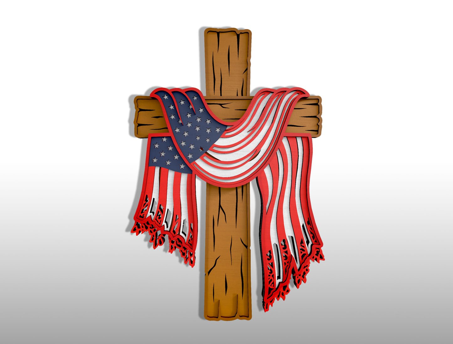 Patriotic Eagle Multilayer SVG Bundle for Glowforge and xTool